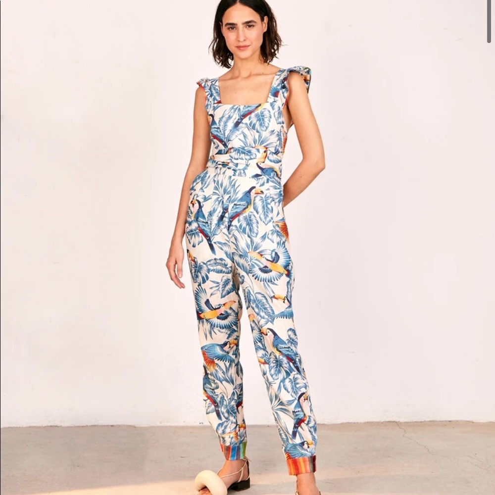 Farm rio toucan jumpsuit NWOT